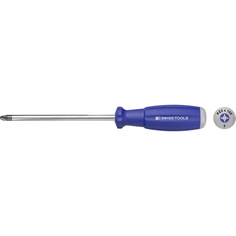 PB Swiss Tools 8192.3-150 BL SwissGrip Rainbow screwdriver Pozidriv size PZ3