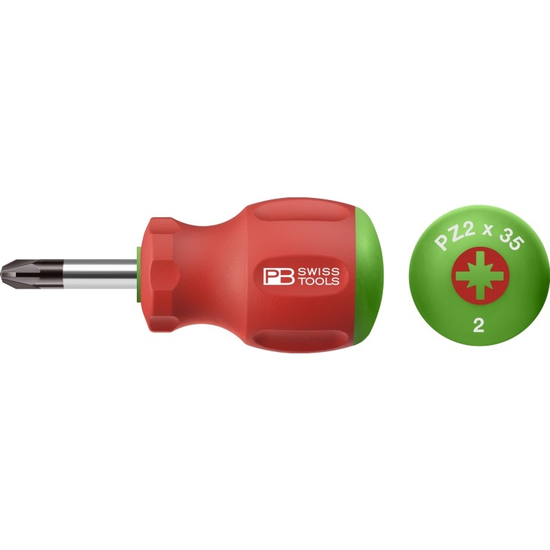 PB Swiss Tools 8194.1-30 Stubby Pozidriv screwdriver, size PZ1