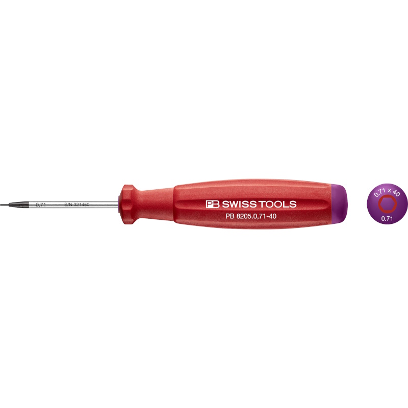 PB Swiss Tools 8205.0,71-40 SwissGrip screwdriver Inbus 0,71 mm