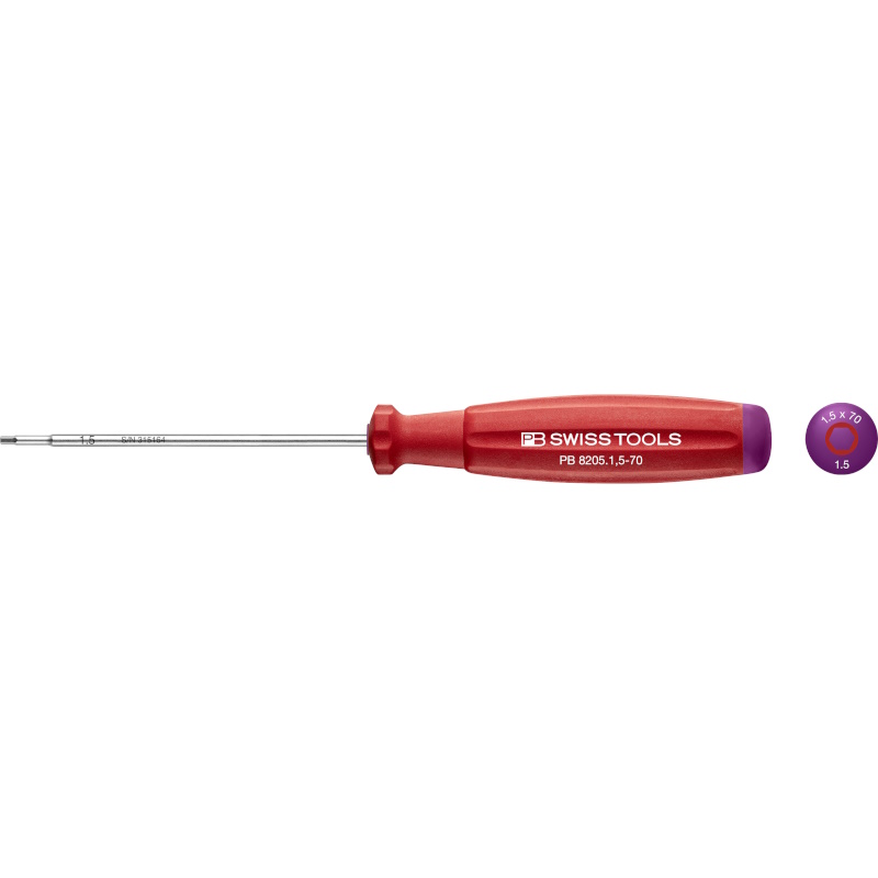 PB Swiss Tools 8205.1,5-70 SwissGrip screwdriver Inbus 1,5 mm