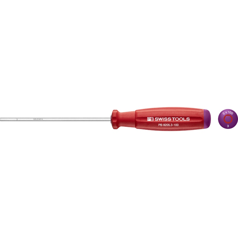 PB Swiss Tools 8205.3-100 SwissGrip screwdriver Inbus 3 mm