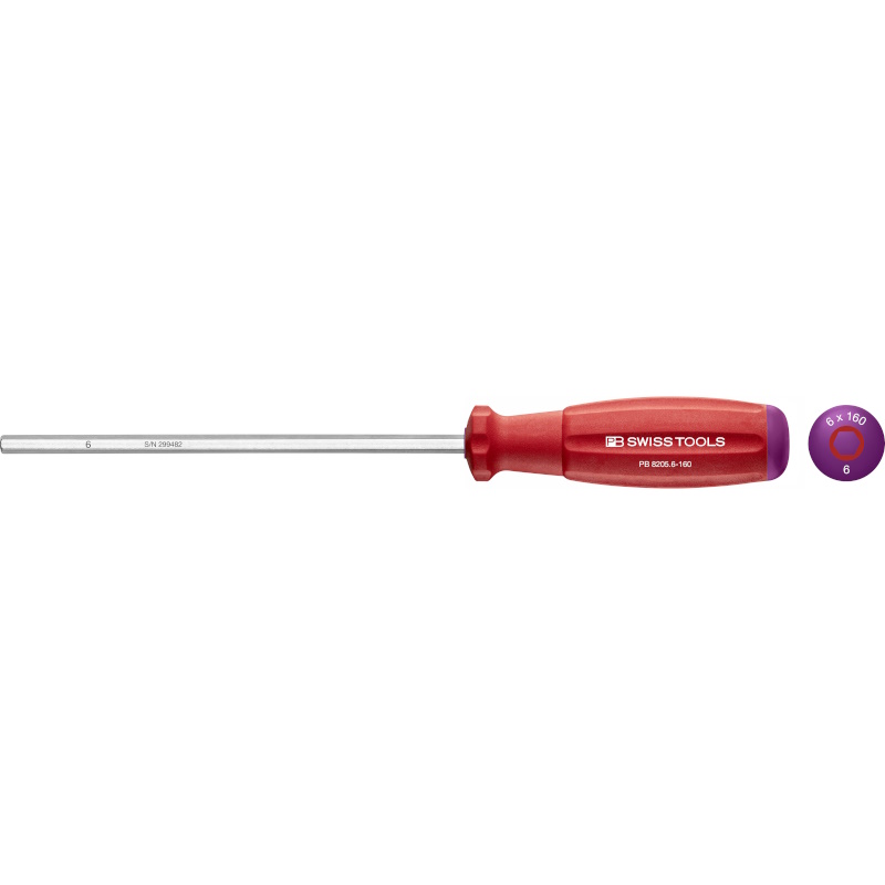 PB Swiss Tools 8205.6-160 SwissGrip screwdriver Inbus 6 mm