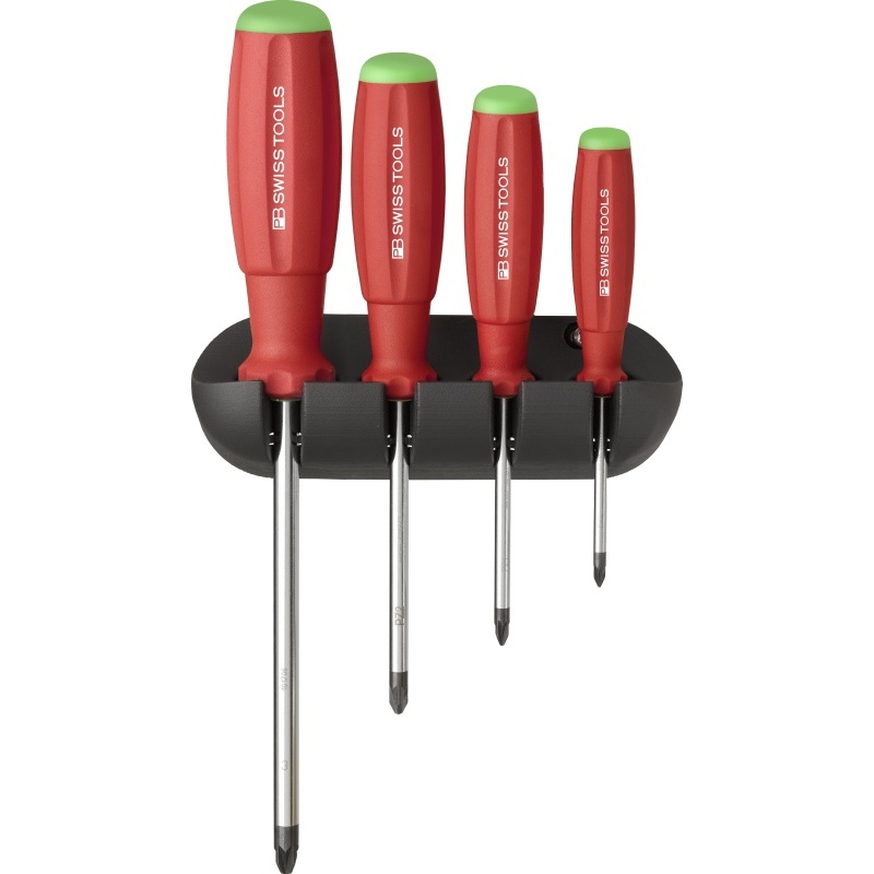 PB Swiss Tools 8243 SwissGrip screwdriverset, Pozidriv, with holder