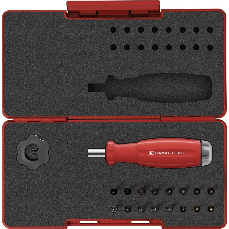 PB Swiss Tools 8321.Set B2 MecaTorque torque handle set with 16 bits, 0,4 - 2,0 Nm