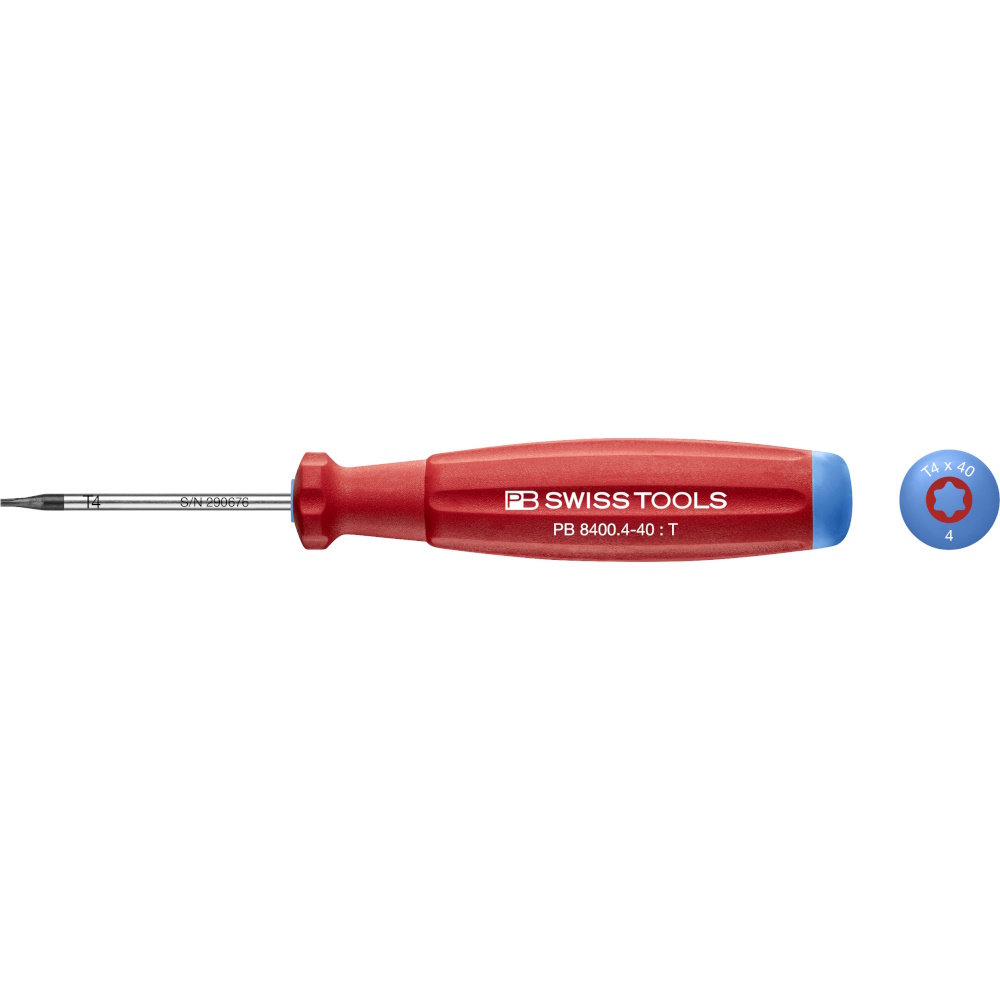 PB Swiss Tools 8400.4-40 SwissGrip screwdriver Torx size T4