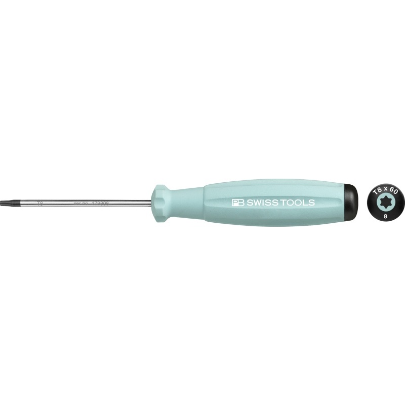 PB Swiss Tools 8400.8-60 LG SwissGrip Torx screwdriver size T8, light green