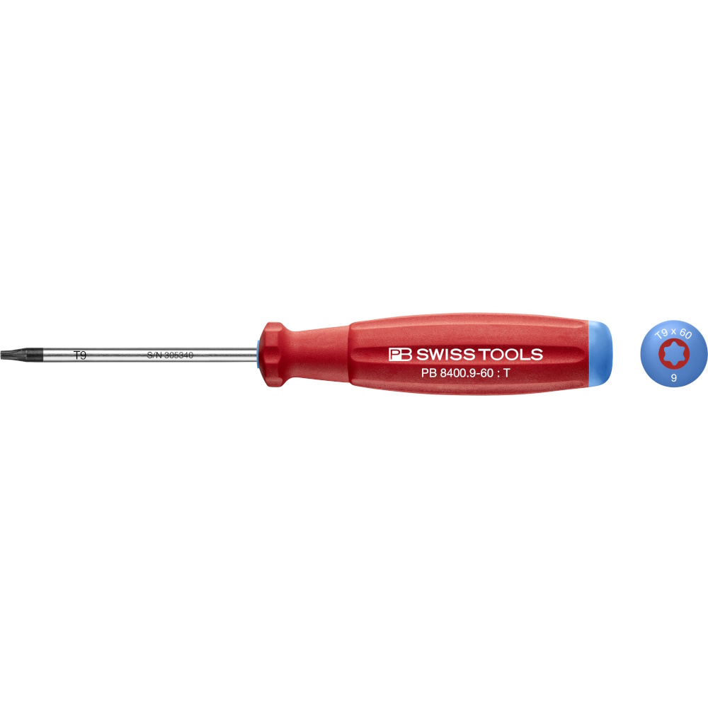 PB Swiss Tools 8400.9-60 SwissGrip screwdriver Torx size T9