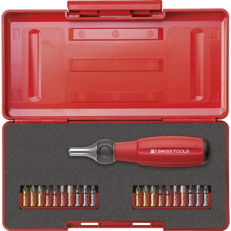 PB Swiss Tools 8510.R-30 Set Twister, 30 mm with two bitsets in toolbox