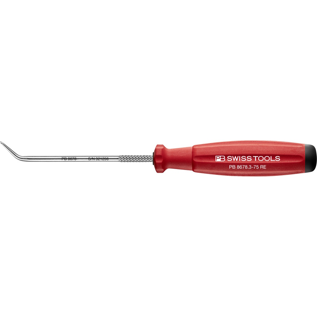 PB Swiss Tools 8678.3-75 RE Picktool SwissGrip with double bend