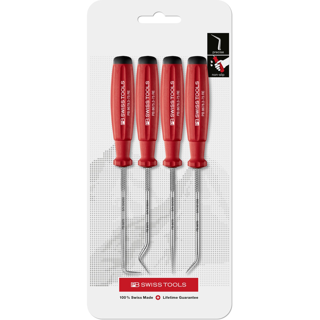 PB Swiss Tools 8680.CN Set of four SwissGrip pick-tools