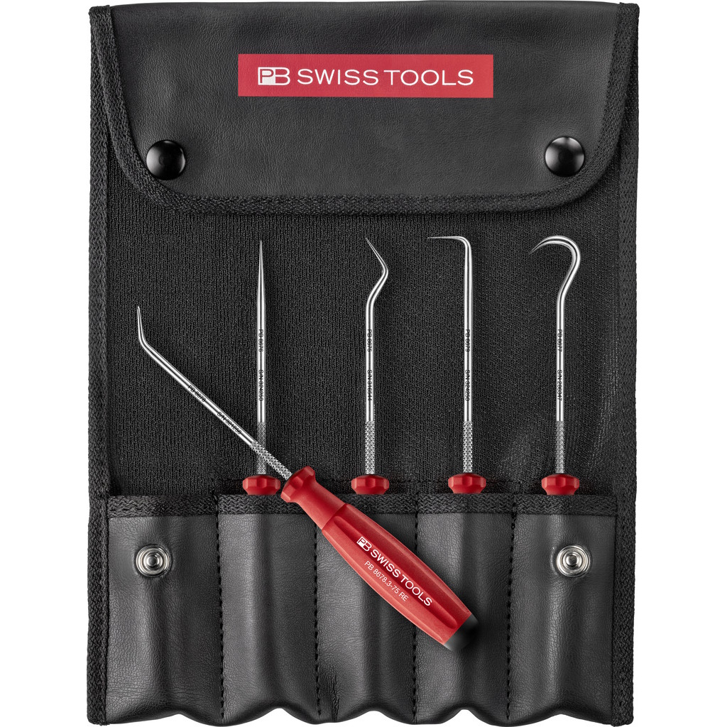 PB Swiss Tools 8685.Set Set of five SwissGrip pick tools in artificial leather case
