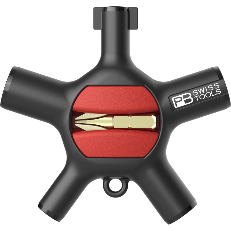 PB Swiss Tools 900.V01 Universal cabinet key with bit holder and 2 bits