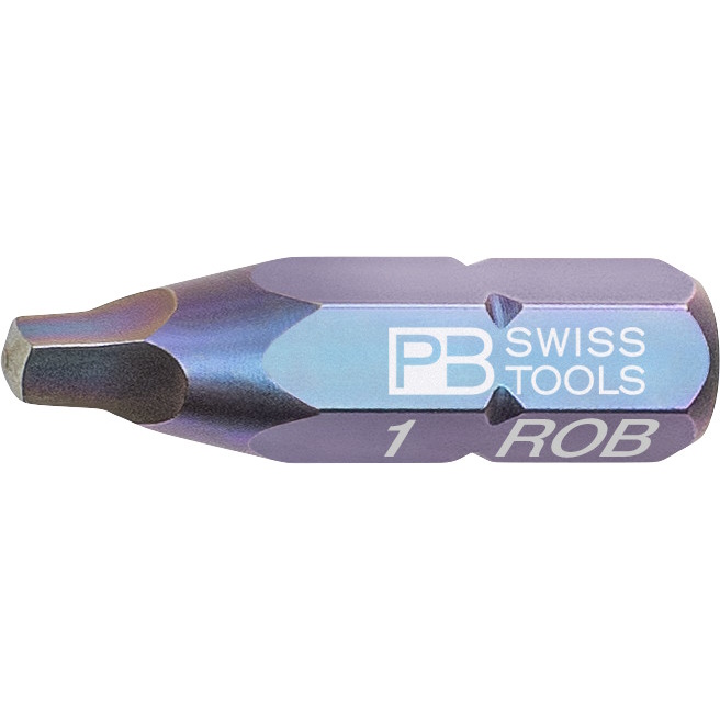 PB Swiss Tools C6.185/1 PrecisionBit Vierkant (Robertson), 25 mm lang, gre #1