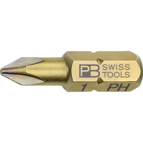 PB Swiss Tools C6.190/1 PrecisionBit kruiskop Phillips, 25 mm lang, maat PH1