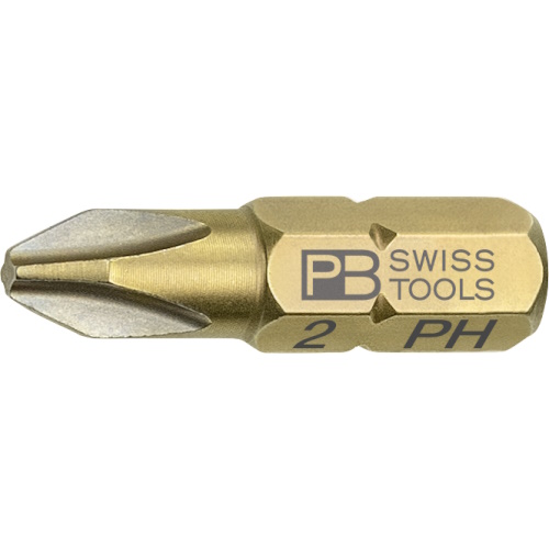 PB Swiss Tools C6.190/2 PrecisionBit kruiskop Phillips, 25 mm lang, maat PH2