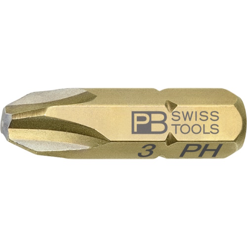 PB Swiss Tools C6.190/3 PrecisionBit kruiskop Phillips, 25 mm lang, maat PH3