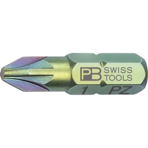 PB Swiss Tools C6.192/1 PrecisionBit kruiskop Pozidriv, 25 mm lang, maat PZ1