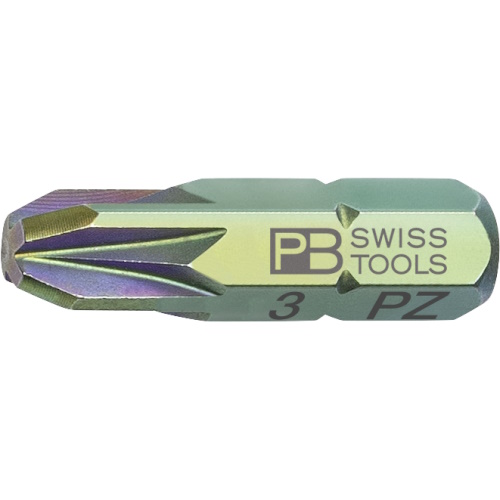 PB Swiss Tools C6.192/3 PrecisionBit kruiskop Pozidriv, 25 mm lang, maat PZ3