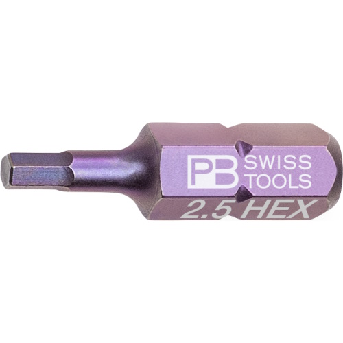 PB Swiss Tools C6.210/2,5 PrecisionBit Inbus, 25 mm lang, maat 2,5 mm