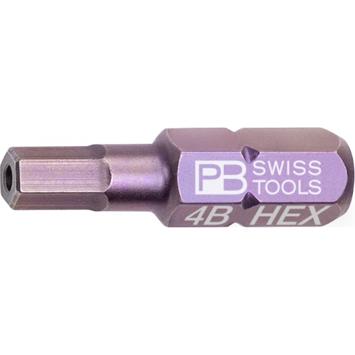 PB Swiss Tools C6.210B/4 PrecisionBit Inbus mit Bohrung, 25 mm lang, gre 4 mm