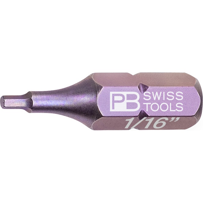 PB Swiss Tools C6.213Z-1/16 PrecisionBit Inbus, 25 mm lang, maat 1/16"
