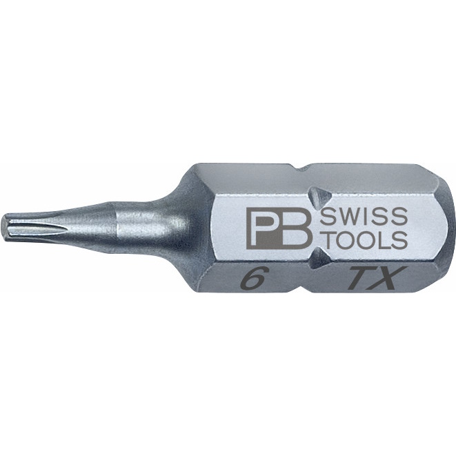 PB Swiss Tools C6.400/6 PrecisionBit Torx, 25 mm lang, maat T6