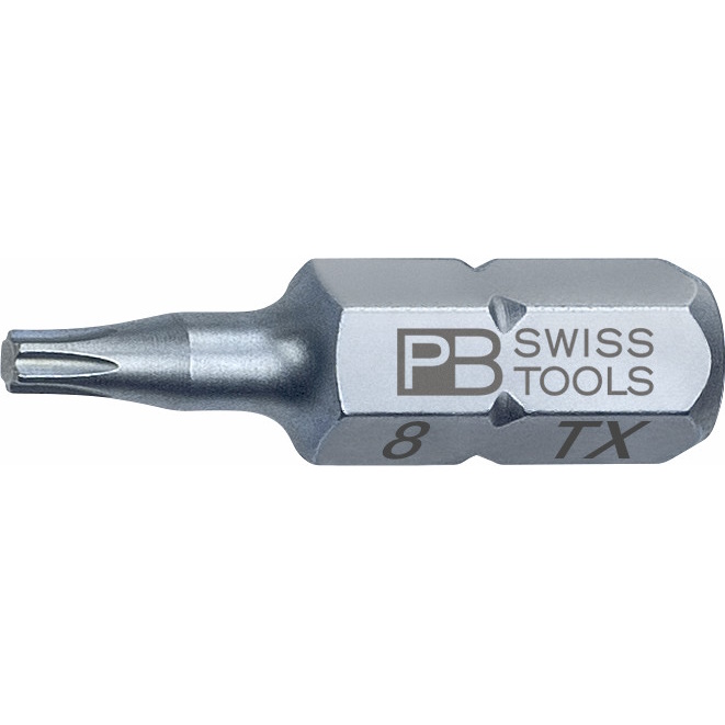 PB Swiss Tools C6.400/8 PrecisionBit Torx, 25 mm lang, maat T8