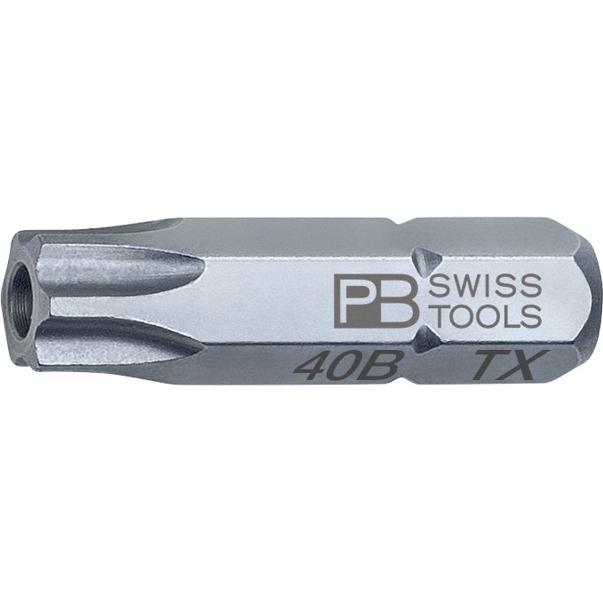 PB Swiss Tools C6.400B/40 PrecisionBit Torx with bore hole, 25 mm long, size T40