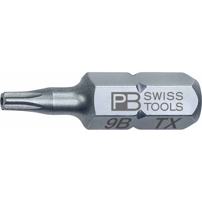PB Swiss Tools C6.400B/9 PrecisionBit Torx met gaatje, 25 mm lang, maat T9