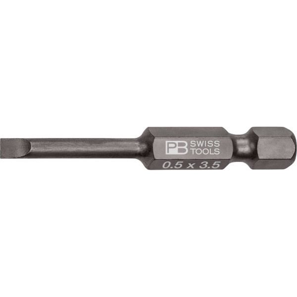 PB Swiss Tools E6.100/1 PrecisionBit slotted, 50 mm long, size 1 (0,5x3,5 mm)
