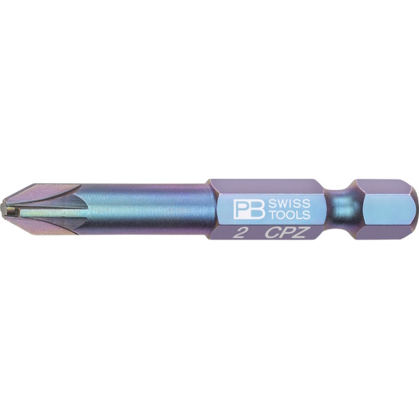 PB Swiss Tools E6.180/2 PrecisionBit PlusMinus (Schlitz/Pozidriv), 50 mm lang, gre 2