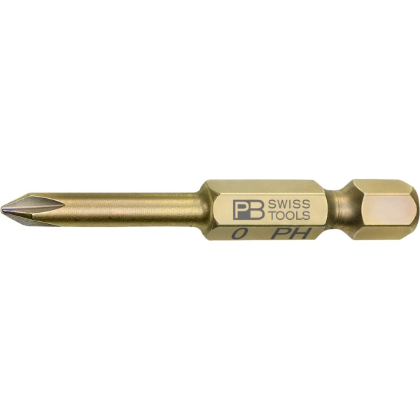 PB Swiss Tools E6.190/0 PrecisionBit kruiskop Phillips, 50 mm lang, maat PH0