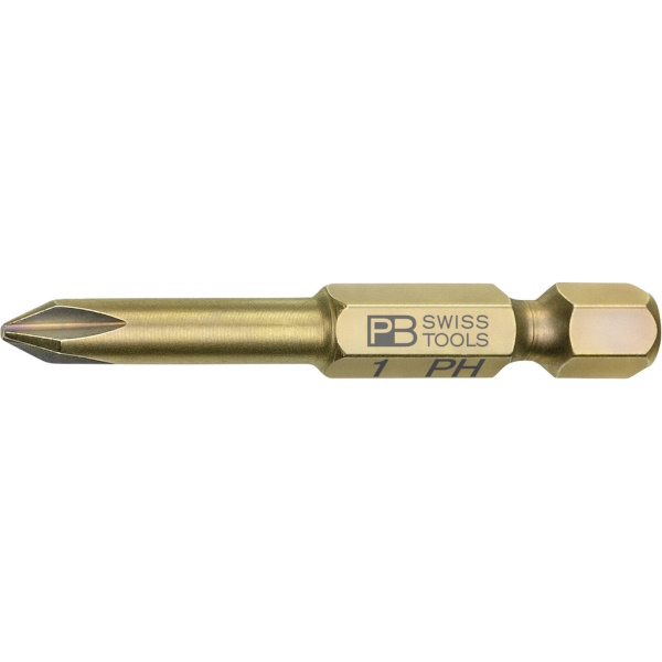 PB Swiss Tools E6.190/1 PrecisionBit kruiskop Phillips, 50 mm lang, maat PH1