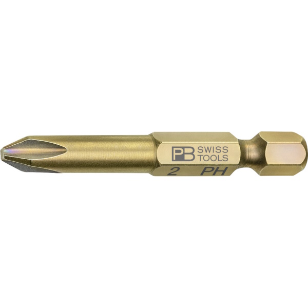 PB Swiss Tools E6.190/2 PrecisionBit Phillips, 50 mm long, size PH2