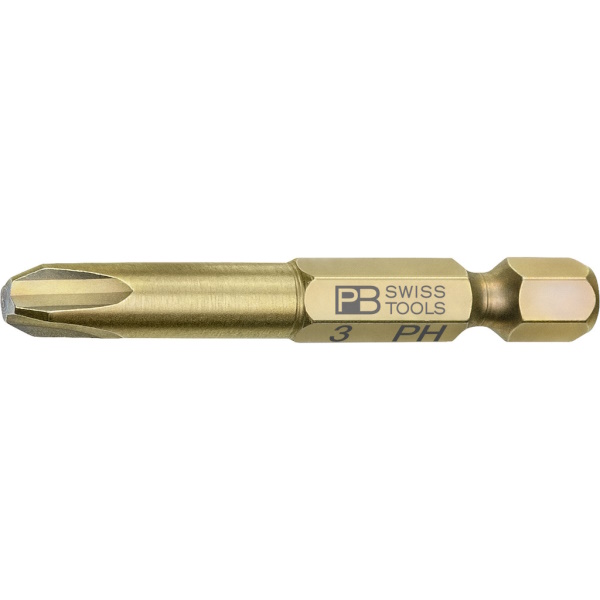 PB Swiss Tools E6.190/3 PrecisionBit kruiskop Phillips, 50 mm lang, maat PH3