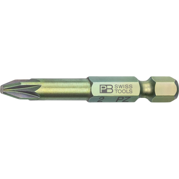 PB Swiss Tools E6.192/2 PrecisionBit Pozidriv, 50 mm lang, gre PZ2