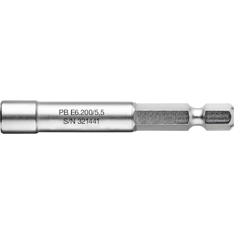 PB Swiss Tools E6.200/5,5 Socket wrench bit, 60 mm long, size 5.5 mm