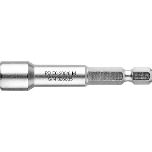 PB Swiss Tools E6.200/8 M Magnetic socket wrench bit, 60 mm long, size 8 mm