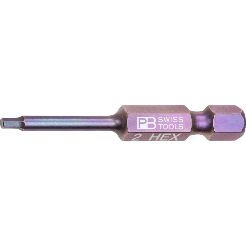PB Swiss Tools E6.210/2 PrecisionBit Inbus, 50 mm lang, maat 2 mm