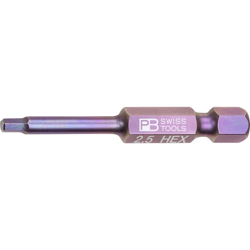 PB Swiss Tools E6.210/2,5 PrecisionBit Inbus, 50 mm lang, maat 2,5 mm