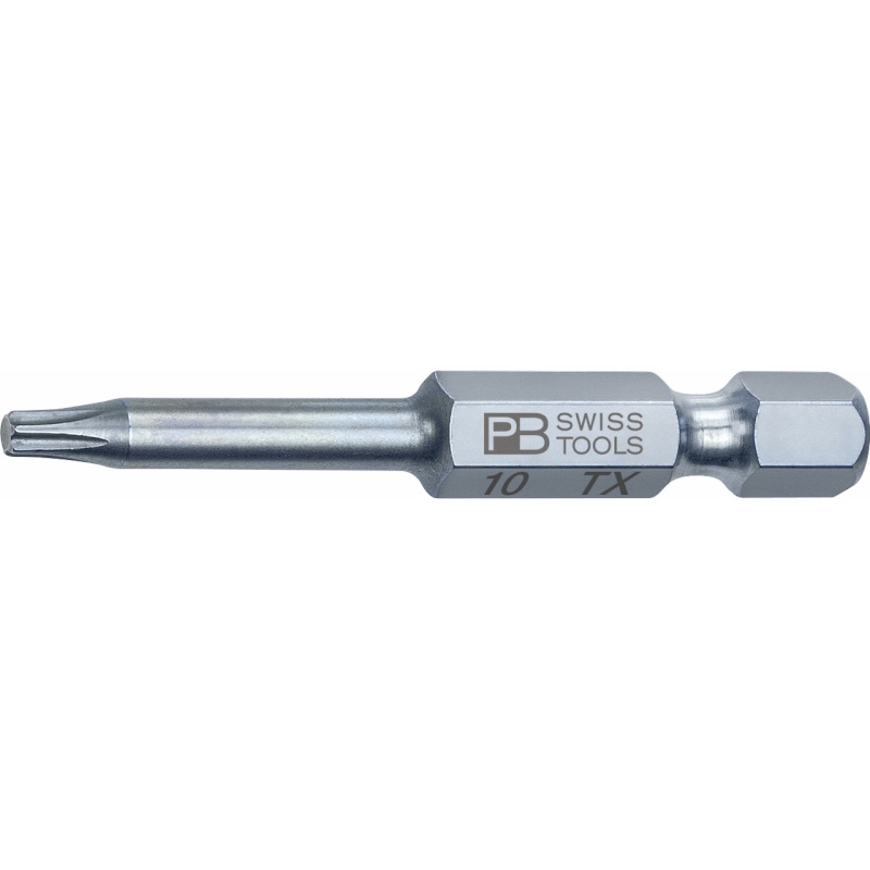 PB Swiss Tools E6.400/10 PrecisionBit fr Torx Schrauben, 50 mm, Gre T10