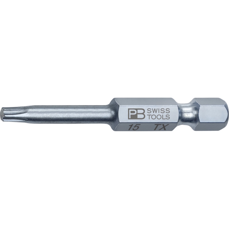 PB Swiss Tools E6.400/15 PrecisionBit fr Torx Schrauben, 50 mm, Gre T15