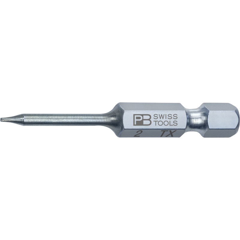 PB Swiss Tools E6.400/2 PrecisionBit fr Torx Schrauben, 50 mm, Gre T2