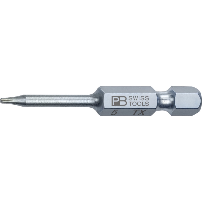 PB Swiss Tools E6.400/5 PrecisionBit fr Torx Schrauben, 50 mm, Gre T5
