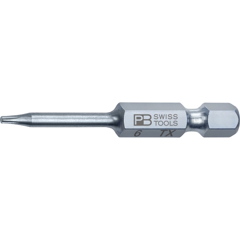 PB Swiss Tools E6.400/6 PrecisionBit fr Torx Schrauben, 50 mm, Gre T6