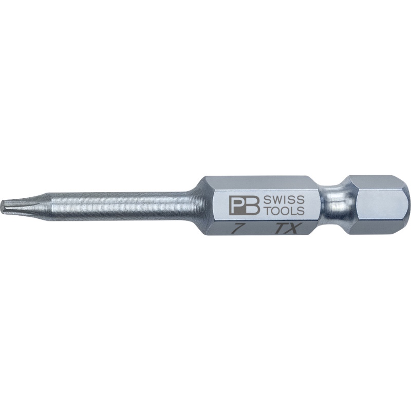 PB Swiss Tools E6.400/7 PrecisionBit fr Torx Schrauben, 50 mm, Gre T7