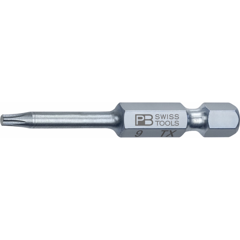 PB Swiss Tools E6.400/9 PrecisionBit fr Torx Schrauben, 50 mm, Gre T9