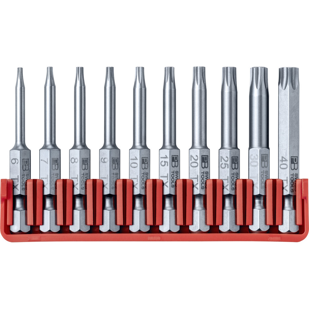 PB Swiss Tools E6.703 CN 10 PrecisionBits E6, in BitBlock, TX 6-40