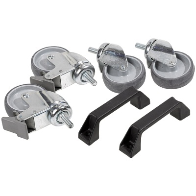 Raaco 112369 Castors and 2 handles for cabinet racks.