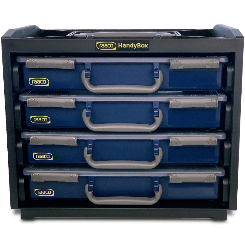Raaco HB+4PSC Handybox Professional with 4 assorters